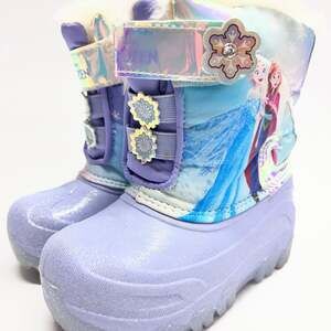 Disney Frozen Light Up Winter Snow Boots Elsa Anna Girls Size 9